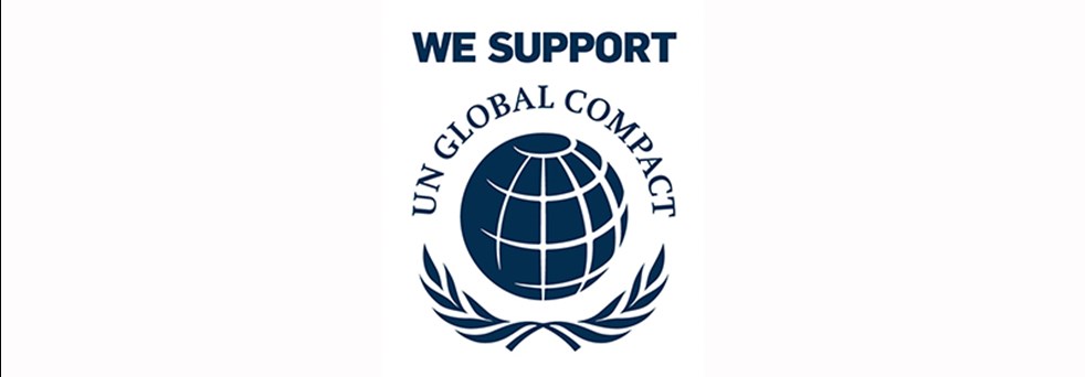 We support UN Global Compact (logo)